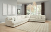 Zada Ivory 5 Pc. Left Arm Facing Sofa Sectional 4 Pc, Ottoman