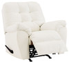 Donlen White 4 Pc. Left Arm Facing Sofa 2 Pc Sectional, Rocker Recliner, Ottoman