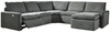 Hartsdale Granite Left Arm Facing Power Recliner 5 Pc Sectional