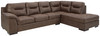 Maderla Walnut Left Arm Facing Sofa, Right Arm Facing Corner Chaise Sectional