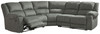 Goalie Pewter Left Arm Facing Zero Wall Recliner, Armless Recliner, Wedge, Armless Chair, Right Arm Facing Zero Wall Recliner Sectional