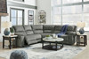 Goalie Pewter Left Arm Facing Zero Wall Recliner, Armless Recliner, Wedge, Armless Chair, Right Arm Facing Zero Wall Recliner Sectional