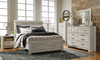 Bellaby Whitewash 7 Pc. Dresser, Mirror, Queen Panel Bed & 2 Nightstands