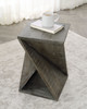 Zalemont Distressed Gray Accent Table