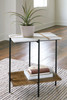 Braxmore White / Light Brown Accent Table
