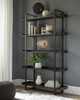 Kevmart Grayish Brown / Black Bookcase