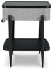 Jorvalee Gray / Black Accent Table