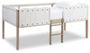 Wrenalyn White / Brown / Beige Twin Loft Bed Frame