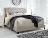 Jerary Gray King Upholstered Bed Arched Tufted Headboard