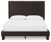 Mesling Dark Brown Queen Upholstered Bed