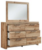 Hyanna Tan 5 Pc. Dresser, Mirror, King Panel Bed