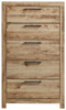 Hyanna Tan Five Drawer Chest