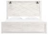 Gerridan White King Panel Bed With Sconces