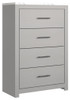 Cottenburg Light Gray/White 5 Pc. Dresser, Mirror, Chest, King Panel Bed