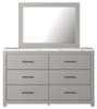 Cottenburg Light Gray/White 7 Pc. Dresser, Mirror, Chest, King Panel Bed, 2 Nightstands