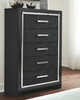Kaydell Black 9 Pc. Dresser, Mirror, Chest, King Upholstered Panel Bed With 2 Storage Drawers, Roll Slats, 2 Nighstands