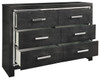 Kaydell Black Six Drawer Dresser