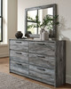 Baystorm Gray 10 Pc. Dresser, Mirror, Chest, Queen Panel Bed With 6 Storage Drawers, 2 Nightstands