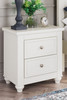 Grantoni White Two Drawer Night Stand