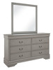 Kordasky Gray Dresser, Mirror