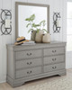 Kordasky Dark Gray 5 Pc. Dresser, Mirror, Chest, Full Sleigh Bed