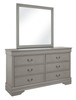 Kordasky Gray 4 Pc. Dresser, Mirror, Queen Sleigh Bed