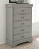 Kordasky Gray Five Drawer Chest