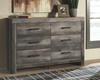 Wynnlow Gray 6 Pc. Dresser, Mirror, Chest, King Crossbuck Panel Bed