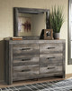 Wynnlow Gray 5 Pc. Dresser, Mirror, Queen Crossbuck Panel Bed