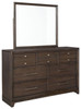 Brueban Rich Brown Dresser, Mirror