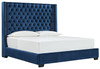 Coralayne Blue King Upholstered Bed