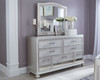Coralayne Blue 4 Pc. Dresser, Mirror, Queen Panel Bed