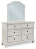 Robbinsdale Antique White Dresser, Mirror Youth