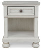 Robbinsdale Antique White One Drawer Night Stand