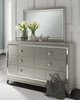 Chevanna Platinum 7 Pc. Dresser, Mirror, King Upholstered Panel Bed, 2 Nightstands