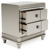 Chevanna Platinum Two Drawer Night Stand