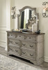 Lodenbay Antique Gray 6 Pc. Dresser, Mirror, Chest, Queen Panel Bed