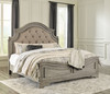 Lodenbay Antique Gray 8 Pc. Dresser, Mirror, Chest, Queen Panel Bed, 2 Nightstands