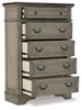 Lodenbay Antique Gray Five Drawer Chest