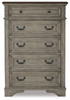 Lodenbay Antique Gray Five Drawer Chest