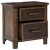 Wyattfield Brown / Beige Two Drawer Night Stand