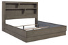 Anibecca Weathered Gray Queen Bookcase Bed