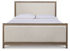 Chrestner Gray King Upholstered Panel Bed