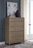 Chrestner Gray Five Drawer Chest