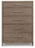 Chrestner Gray Five Drawer Chest