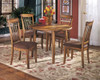 Berringer Rustic Brown 3 Pc. Drop Leaf Table, 2 Upholstered Side Chairs