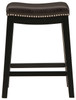 Lemante Dark Brown Upholstered Stool (2/CN)