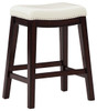 Lemante Ivory / Brown Upholstered Stool (2/CN)