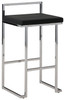 Madanere Black / Chrome Finish Tall Uph Stool (2/CN)