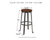 Challiman Rustic Brown Tall Stool (Set of 2)